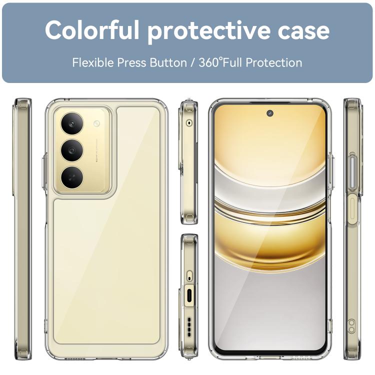 For Realme C75x Colorful Series Acrylic Hybrid TPU Phone Case
