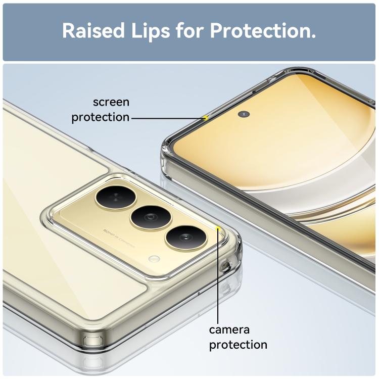 For Realme C75x Colorful Series Acrylic Hybrid TPU Phone Case