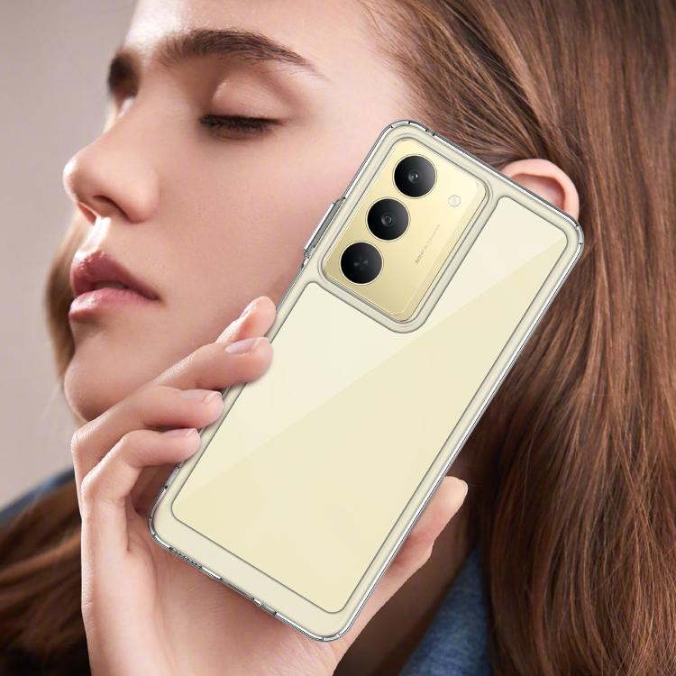 For Realme C75x Colorful Series Acrylic Hybrid TPU Phone Case