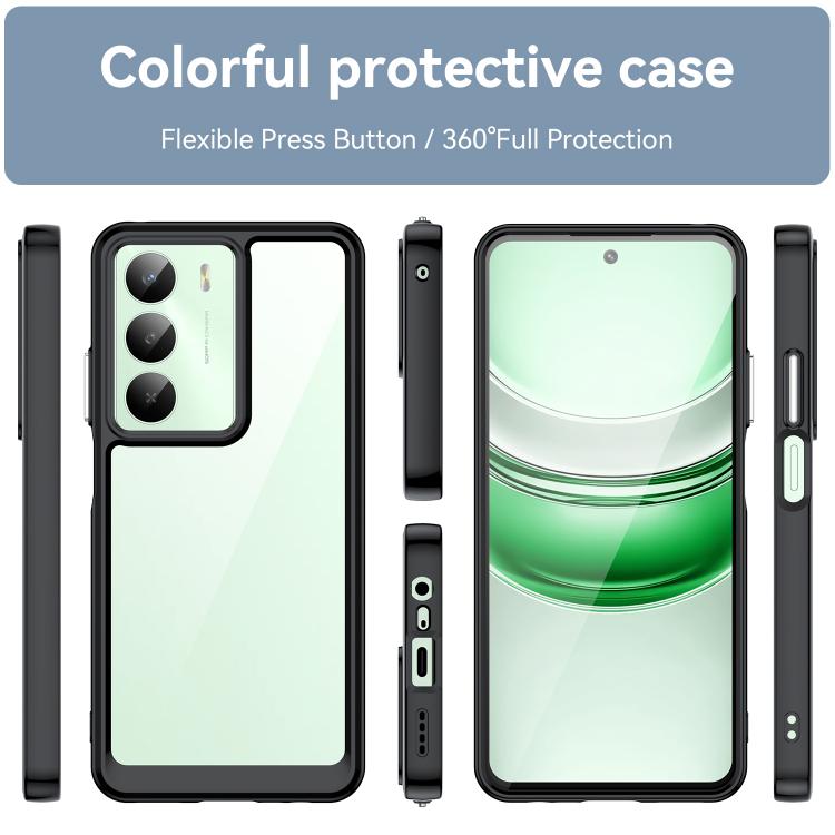 For Realme 14x Colorful Series Acrylic Hybrid TPU Phone Case