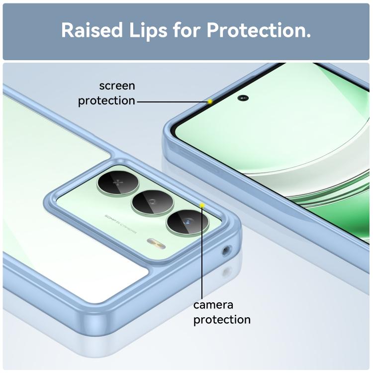For Realme 14x Colorful Series Acrylic Hybrid TPU Phone Case