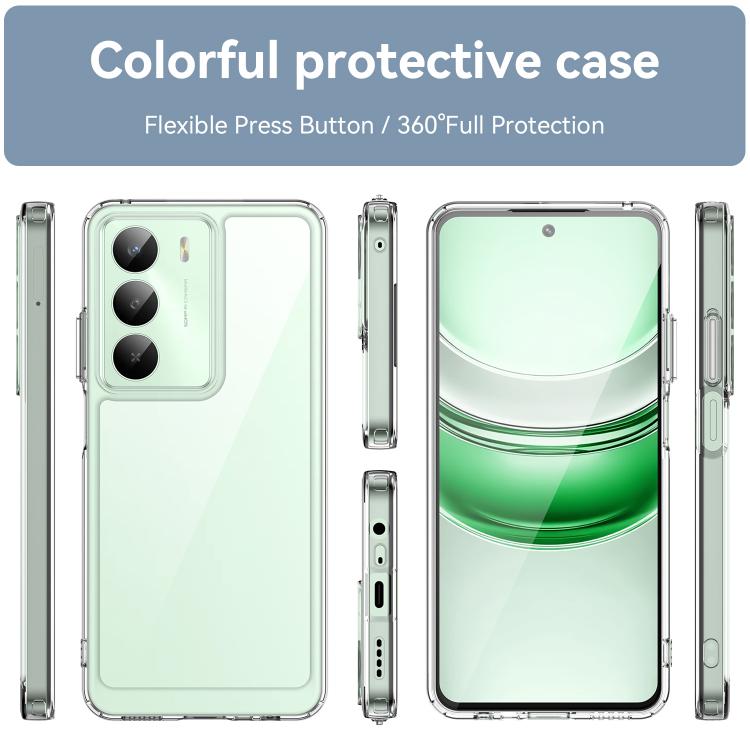 For Realme 14x Colorful Series Acrylic Hybrid TPU Phone Case