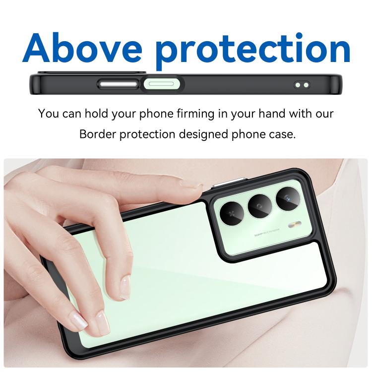 For Realme V70s Colorful Series Acrylic Hybrid TPU Phone Case