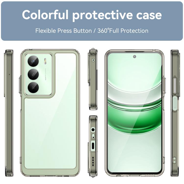 For Realme V70s Colorful Series Acrylic Hybrid TPU Phone Case