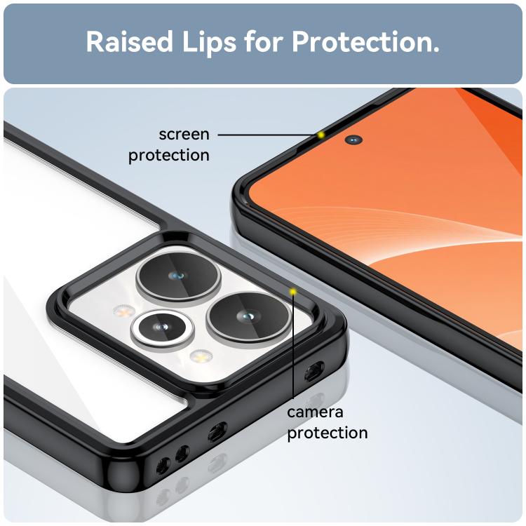 For Realme 15 5G Colorful Series Acrylic Hybrid TPU Phone Case