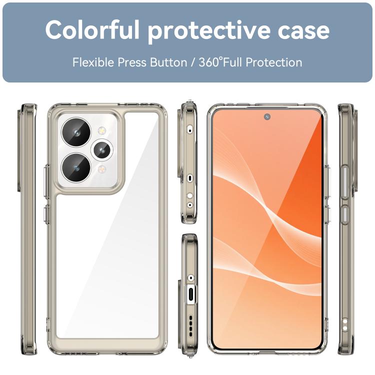 For Realme 15 5G Colorful Series Acrylic Hybrid TPU Phone Case