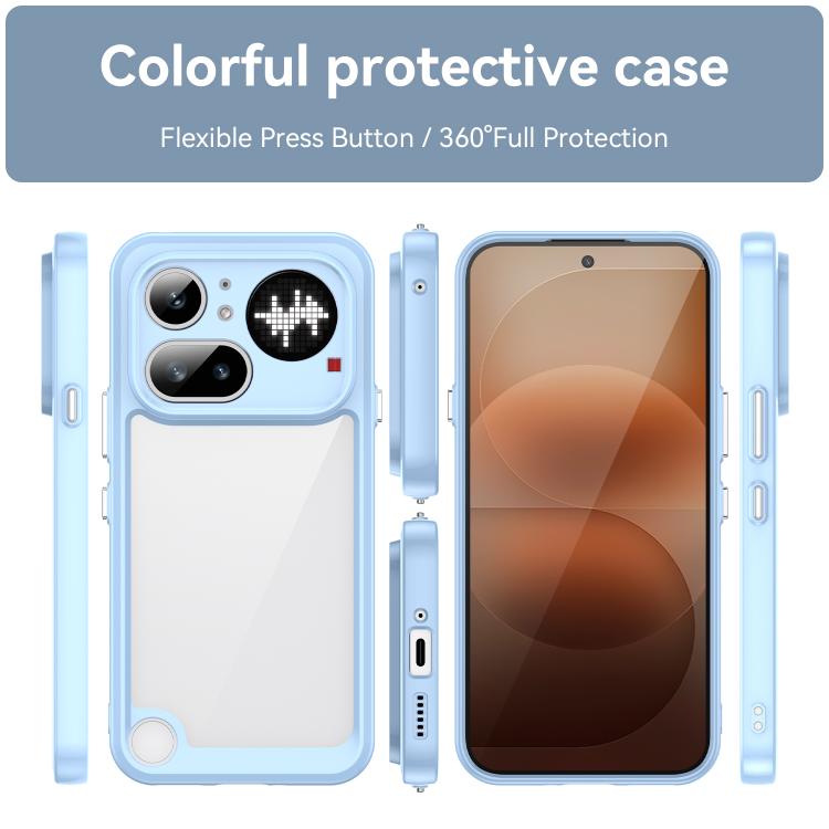 For Nothing Phone 4a Pro Colorful Series Acrylic Hybrid TPU Phone Case