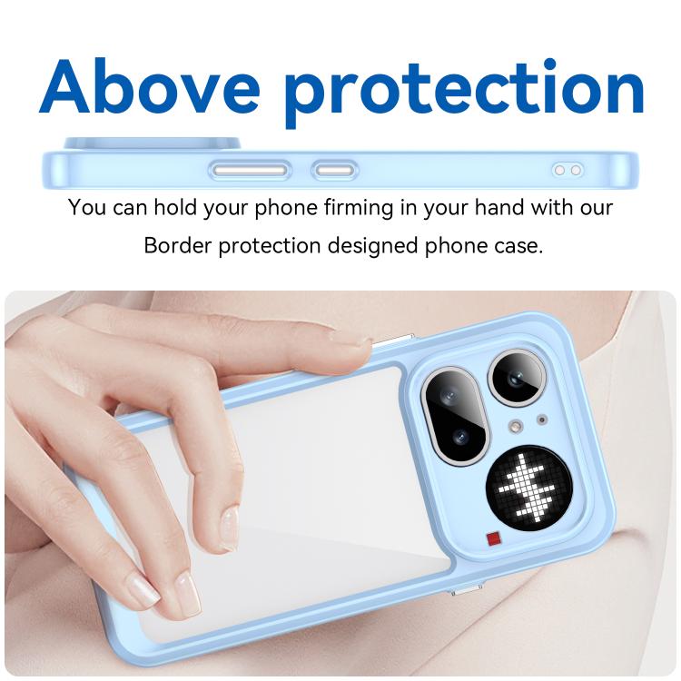 For Nothing Phone 4a Pro Colorful Series Acrylic Hybrid TPU Phone Case