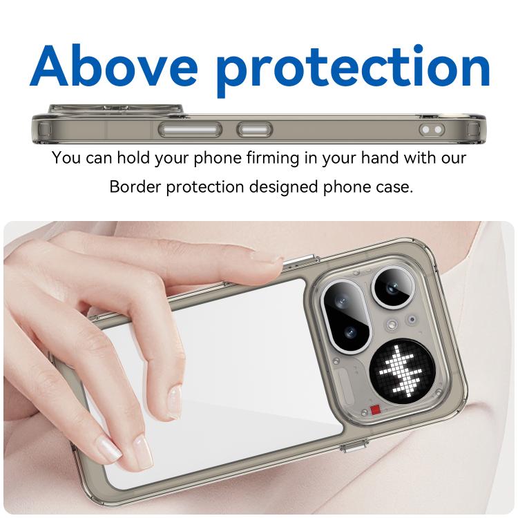 For Nothing Phone 4a Pro Colorful Series Acrylic Hybrid TPU Phone Case