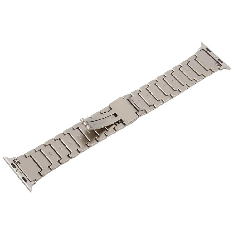 For Apple Watch 42mm / 41mm / 40mm / 38mm I-Shaped Folding Magnetic Buckle Metal Watch Band