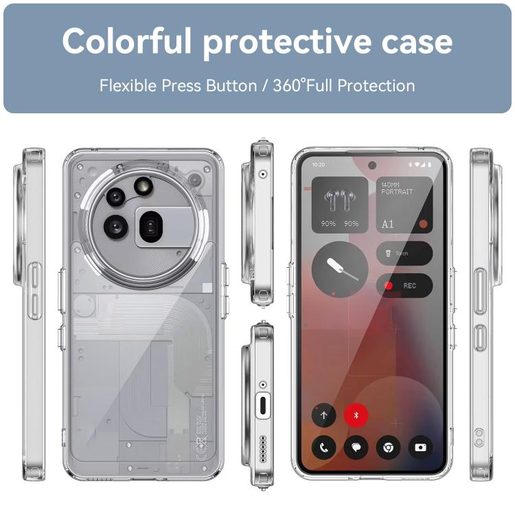 For Nothing Phone 3a Pro Colorful Series Acrylic Hybrid TPU Phone Case