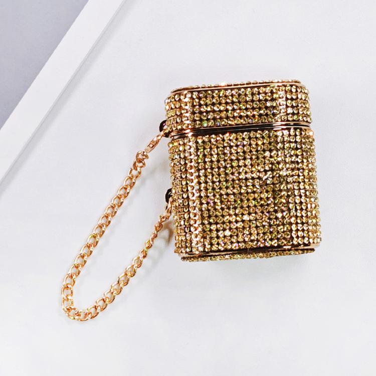 For AirPods 2 / 1 Cylindrical Diamond Bluetooth Earphone Protective Case