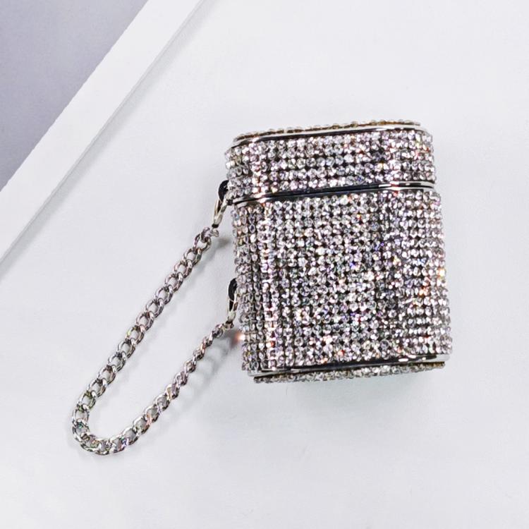 For AirPods 2 / 1 Cylindrical Diamond Bluetooth Earphone Protective Case