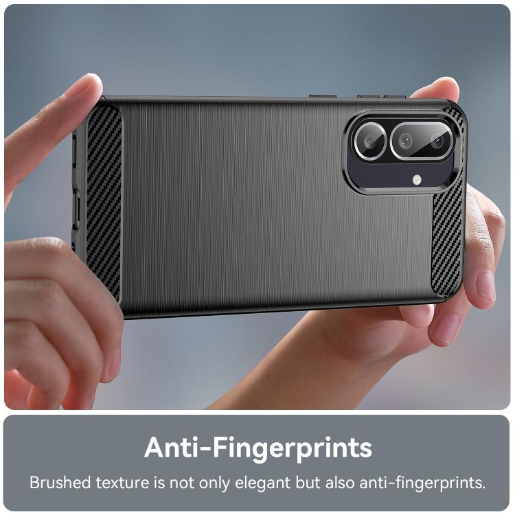 For Samsung Galaxy F56 5G Carbon Fiber Brushed Texture TPU Phone Case