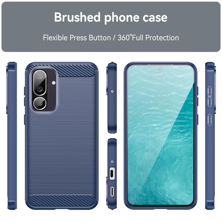 For Samsung Galaxy F56 5G Carbon Fiber Brushed Texture TPU Phone Case