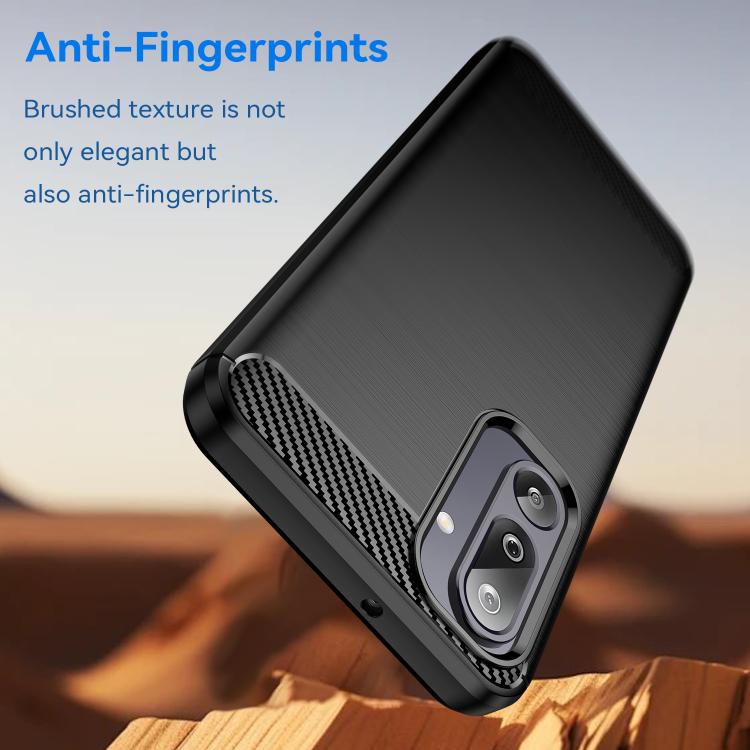 For Samsung Galaxy F36 5G Carbon Fiber Brushed Texture TPU Phone Case