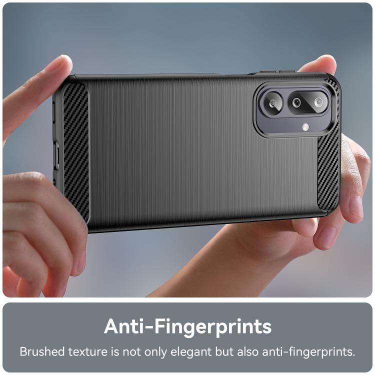 For Samsung Galaxy F36 5G Carbon Fiber Brushed Texture TPU Phone Case