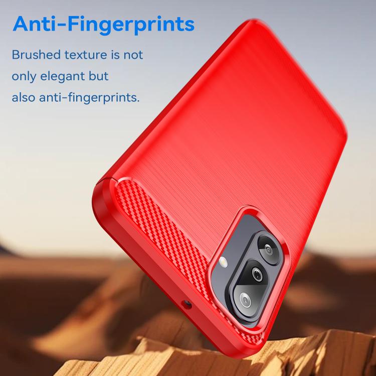 For Samsung Galaxy F36 5G Carbon Fiber Brushed Texture TPU Phone Case