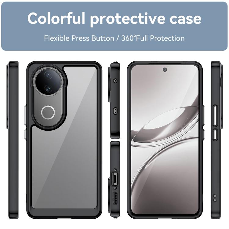 For vivo V50 Colorful Series Acrylic Hybrid TPU Phone Case