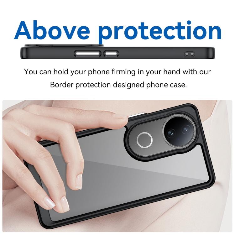 For vivo V50 Colorful Series Acrylic Hybrid TPU Phone Case
