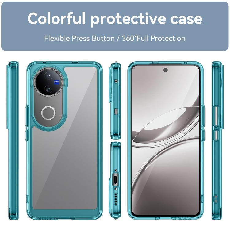 For vivo V50 Colorful Series Acrylic Hybrid TPU Phone Case