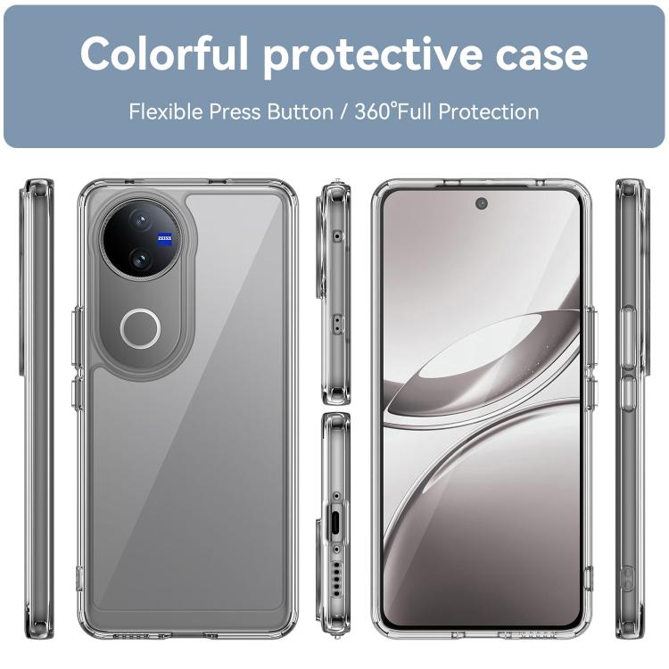 For vivo V50 Colorful Series Acrylic Hybrid TPU Phone Case
