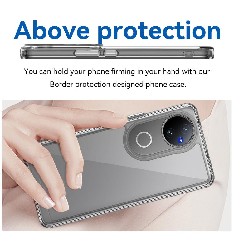 For vivo V50 Colorful Series Acrylic Hybrid TPU Phone Case