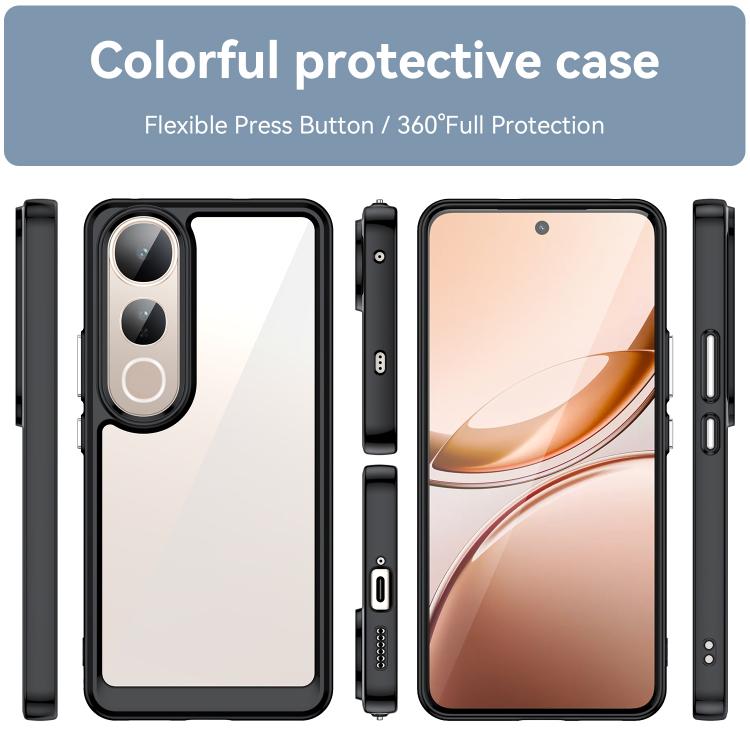 For vivo V50 Lite 4G Colorful Series Acrylic Hybrid TPU Phone Case