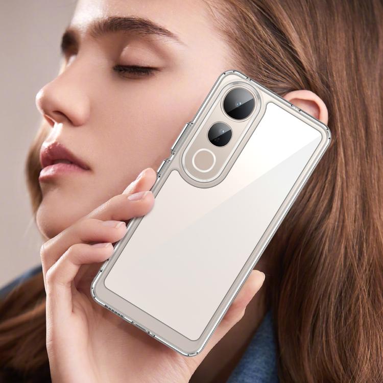 For vivo V50 Lite 4G Colorful Series Acrylic Hybrid TPU Phone Case