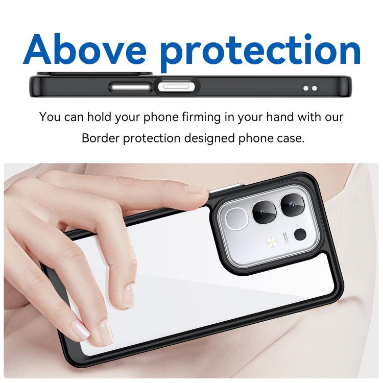 For vivo Y29 4G Colorful Series Acrylic Hybrid TPU Phone Case