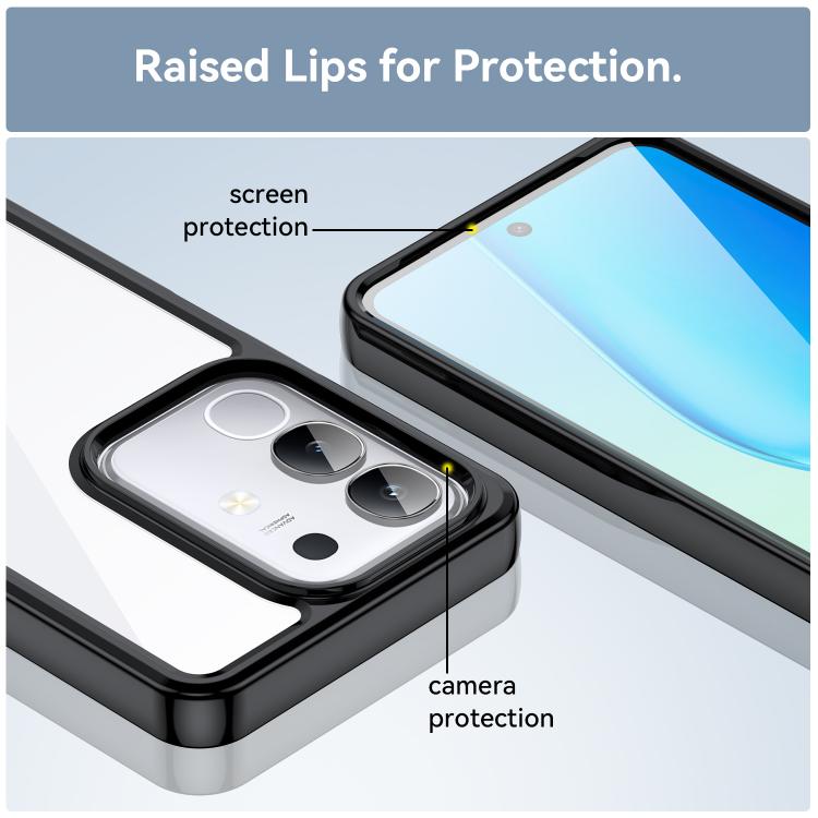 For vivo Y29 4G Colorful Series Acrylic Hybrid TPU Phone Case