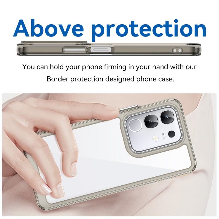 For vivo Y29 4G Colorful Series Acrylic Hybrid TPU Phone Case