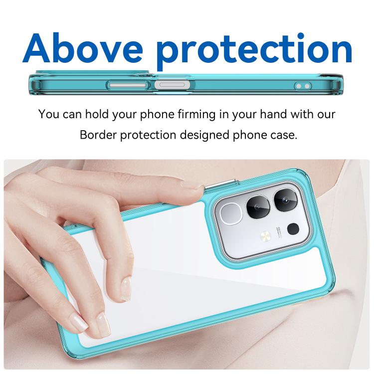 For vivo Y29 4G Colorful Series Acrylic Hybrid TPU Phone Case