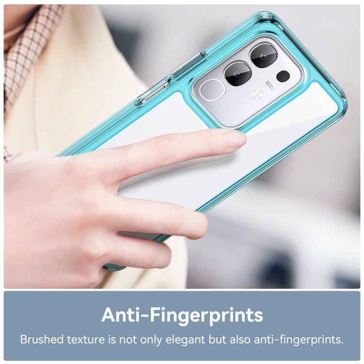 For vivo Y29 4G Colorful Series Acrylic Hybrid TPU Phone Case