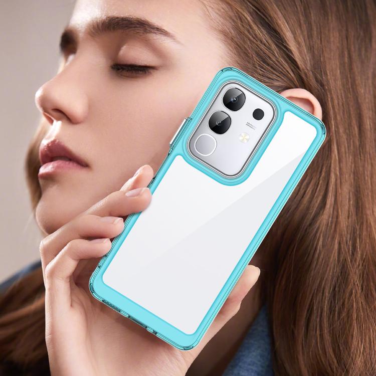 For vivo Y29 4G Colorful Series Acrylic Hybrid TPU Phone Case