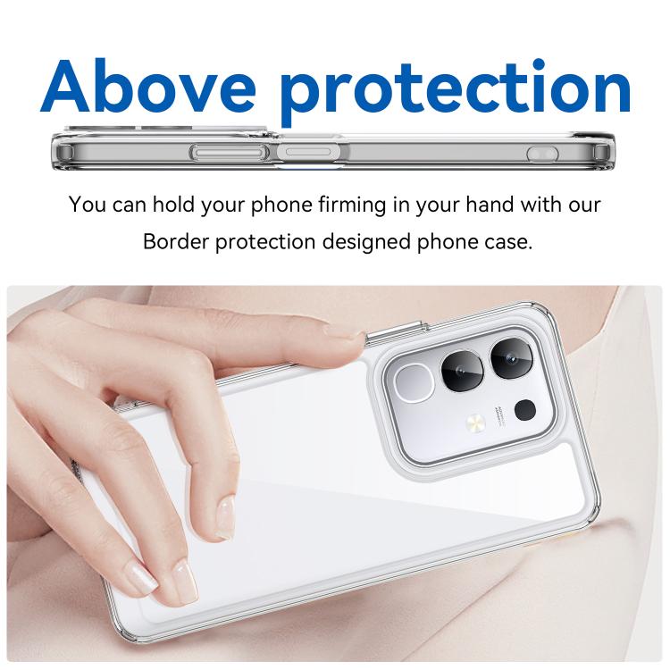 For vivo Y29 4G Colorful Series Acrylic Hybrid TPU Phone Case