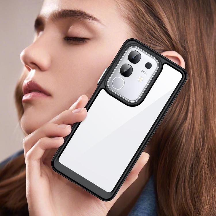 For vivo T4x 5G Colorful Series Acrylic Hybrid TPU Phone Case