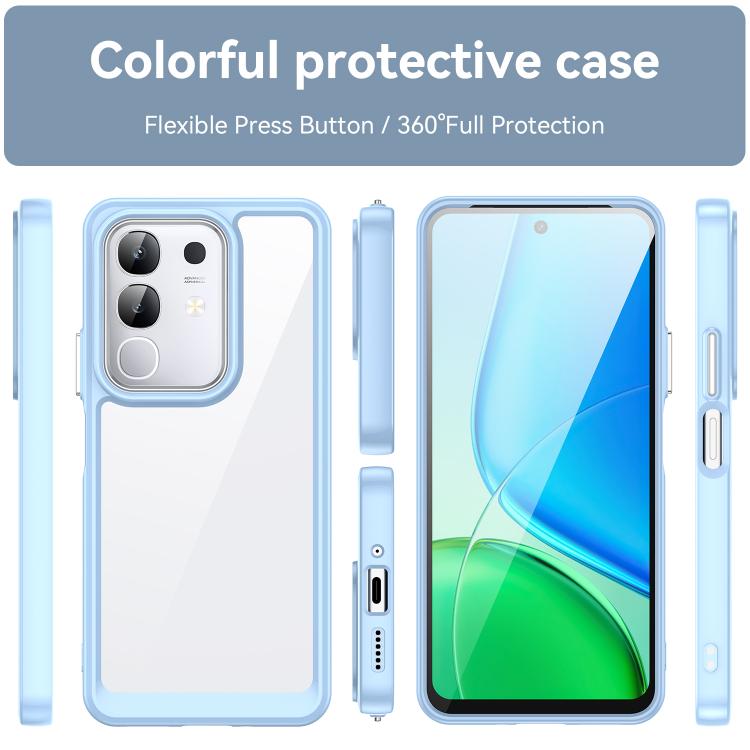 For vivo T4x 5G Colorful Series Acrylic Hybrid TPU Phone Case