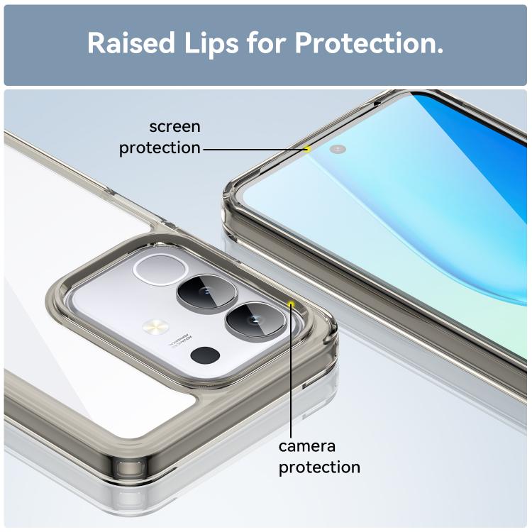 For vivo T4x 5G Colorful Series Acrylic Hybrid TPU Phone Case