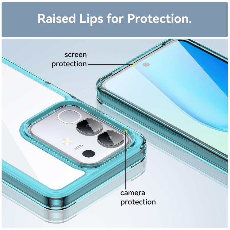 For vivo T4x 5G Colorful Series Acrylic Hybrid TPU Phone Case
