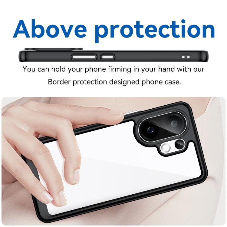 For vivo V60 5G Colorful Series Acrylic Hybrid TPU Phone Case