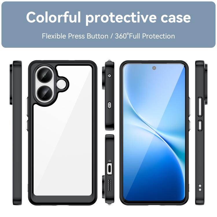 For vivo V60 Lite 5G Colorful Series Acrylic Hybrid TPU Phone Case