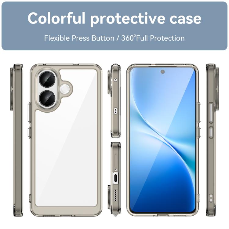 For vivo V60 Lite 5G Colorful Series Acrylic Hybrid TPU Phone Case