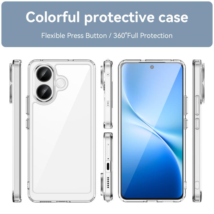 For vivo V60 Lite 5G Colorful Series Acrylic Hybrid TPU Phone Case