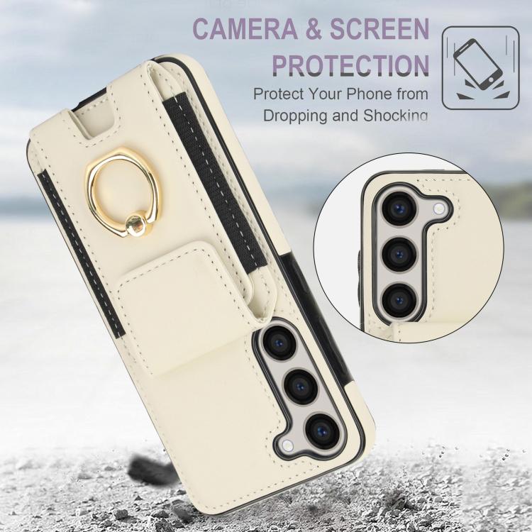 For Samsung Galaxy S25 5G Elastic Card Bag Ring Holder Phone Case