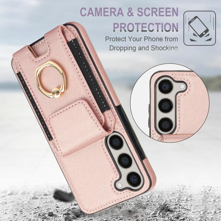 For Samsung Galaxy S25 5G Elastic Card Bag Ring Holder Phone Case