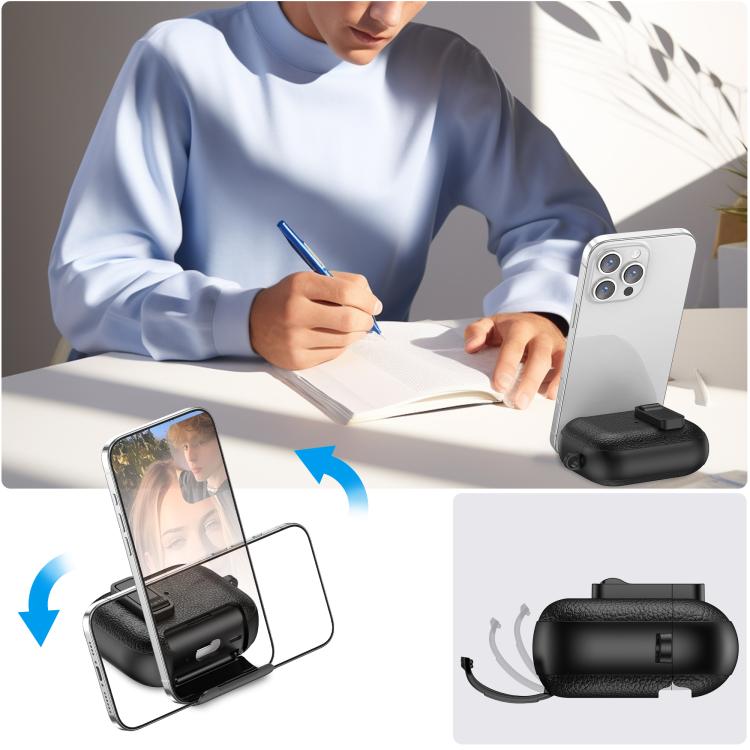For AirPods Pro 3 Leather Texture Wireless Earphones Case with Hook & Holder