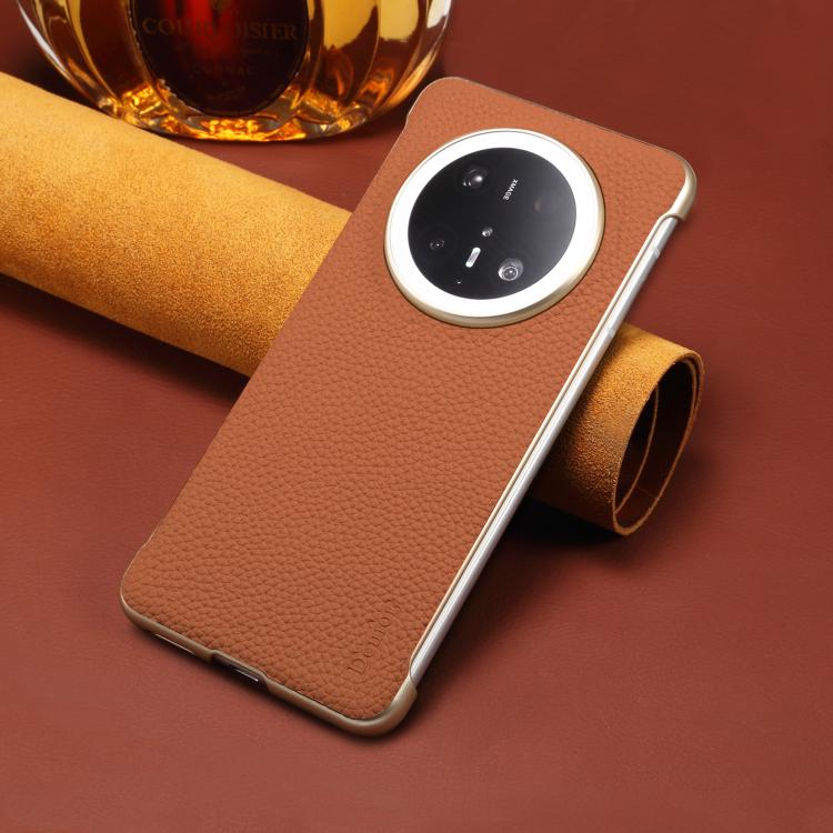 For Huawei Mate 60 Denior A20 Genuine Leather Litchi Texture MagSafe Frameless Phone Case