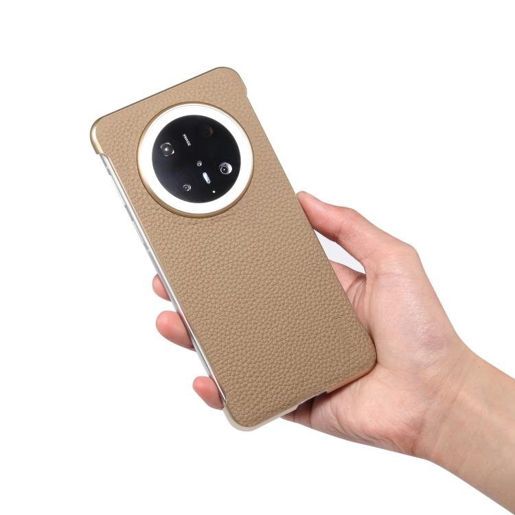 For Huawei Mate 60 Denior A20 Genuine Leather Litchi Texture MagSafe Frameless Phone Case