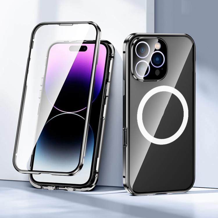 For iPhone 16 Pro 360 Full Body Magnetic Frosted MagSafe Phone Case